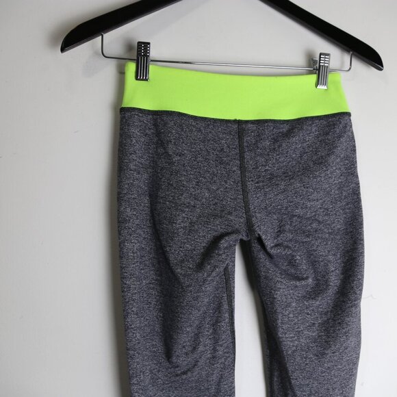 Ivivva by Lululemon Reversible Girls Neon Yellow Heathered Leggings Size 12 - Picture 5 of 6